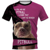 A GIRL AND HER PITBULL DOG 3D Full Printing for Dog Mom Dad lovers
