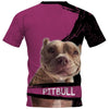A GIRL AND HER PITBULL DOG 3D Full Printing for Dog Mom Dad lovers