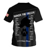 German Shepherd HONOR THE FALLEN Men and Women 3D Shirt