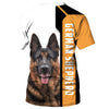 Love German Shepherd Yellow Men and Women 3D Shirt