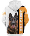 Love German Shepherd Yellow Men and Women 3D Shirt