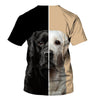 Labrador Retriever Yellow And Black Men and Women 3D Shirt