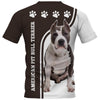American Pitbull Terrier Men and Women 3D T Shirt