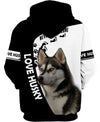 Love Husky Never Walk Alone 3D shirt for Husky Paws lovers