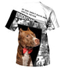 Pitbull Funny Face Shirt 3D Full Printing for Dog Mom Dad lovers
