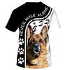 Love German Shepherd Never Walk Alone 3D shirt for German Shepherd lovers