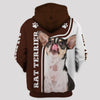 Rat Terrier Naughty Men and Women 3D T Shirt