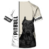 Pitbull Coldly Face Shirt 3D Full Printing for Dog Mom Dad lovers