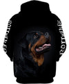 Rottweiler Black Shirt 3D Full Printing for Dog Mom Dad lovers