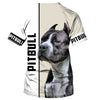 Pitbull Coldly Face 2 Shirt 3D Full Printing for Dog Mom Dad lovers