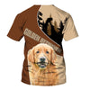 Golden Retriever Little Mistress Men and Women 3D Shirt