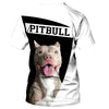 Pitbull Happy Face Shirt 3D Full Printing for Dog Mom Dad lovers