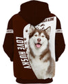 Husky Funny Never Walk Alone Shirt 3D Full Printing for Dog Mom Dad lovers
