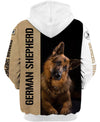 German Shepherd Sad Men and Women 3D Shirt