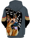 German Shepherd Joyful Shirt 3D Full Printing for Dog Mom Dad lovers
