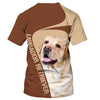Labrador Light Yellow Never Walk Alone Men and Women 3D Shirt