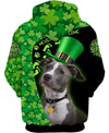 Love Pitbull Lucky Grass 3D shirt for Pitbull lovers
