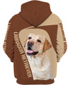 Labrador Light Yellow Never Walk Alone Men and Women 3D Shirt