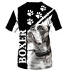 Love Boxer Paws 3D T shirt for Dog Boxer  lovers