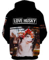 HUSKY Red Maple Leaf Men and Women 3D Shirt