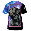 Black Labrador Fanciful Galaxy Men and Women 3D Shirt