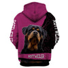 A GIRL AND HER ROTTWEILER dog Men and Women DOG 3D FULL PRINTING