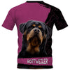 A GIRL AND HER ROTTWEILER dog Men and Women DOG 3D FULL PRINTING