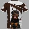SANTA PAWS IS COMMING TO TOWN Rottweiler Dog Men and Women 3D Full Printing