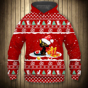 Red Black Cat Noel - Hoodie, Sweatshirt, TShirt