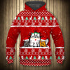 Red White Cat Noel - Hoodie, Sweatshirt, TShirt