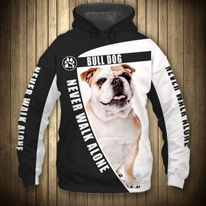 Black Bull Dog - Never Walk Alone - Hoodie, Sweatshirt, TShirt
