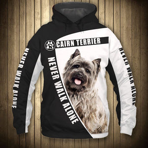 Cairn Terrier - Never Walk Alone - Hoodie, Sweatshirt, TShirt