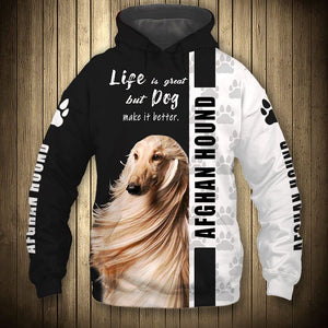 Afghan Hound Footprint – Hoodie, Sweatshirt, TShirt
