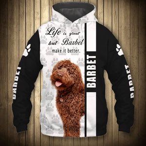 Standing Barbet - Life Short, Pet Better - Hoodie, Sweatshirt, TShirt