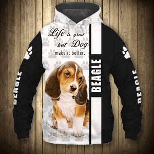 Curious Beagle - Life Short, Pet Better - Hoodie, Sweatshirt, TShirt
