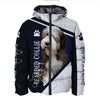 Blue Cute Bearded Collie - Never Walk Alone - Hoodie, Sweatshirt, TShirt

