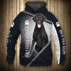 Full Black Curly Coated Retrieve - Never Walk Alone - Hoodie, Sweatshirt, TShirt