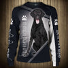 Full Black Curly Coated Retrieve - Never Walk Alone - Hoodie, Sweatshirt, TShirt