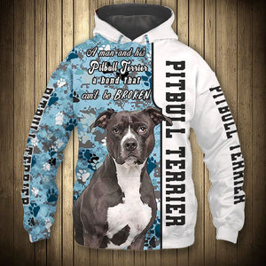 American Pit Bull Terrier - A Man Bond Can't Be Broken - Hoodie, Sweatshirt, TShirt
