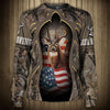 Flag Deer - Hoodie, Sweatshirt, TShirt