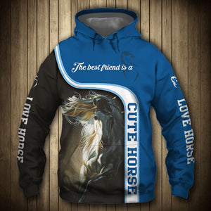 Blue Black Horse  - The Best Friend Is A - Hoodie, Sweatshirt, TShirt 