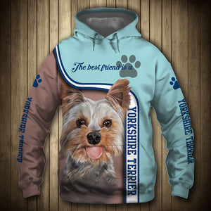 Young Yorkshire Terrier - The Best Friend Is A - Hoodie, Sweatshirt, TShirt 