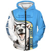 Half Blue Husky - Make Me Happy, Humans Head Hurt - Hoodie, Sweatshirt, TShirt