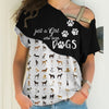Just A Girl Love Dog Leg Half White Half Black - Hoodie, Sweatshirt, TShirt