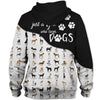 Just A Girl Love Dog Leg Half White Half Black - Hoodie, Sweatshirt, TShirt