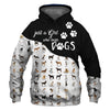 Just A Girl Love Dog Leg Half White Half Black - Hoodie, Sweatshirt, TShirt