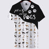 Just A Girl Love Dog Leg Half White Half Black - Hoodie, Sweatshirt, TShirt