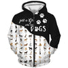 Just A Girl Love Dog Leg Half White Half Black - Hoodie, Sweatshirt, TShirt