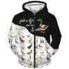 Just A Girl Love Ducks Black White - Hoodie, Sweatshirt, TShirt