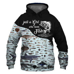 Fish Just A Girl Love - Hoodie, Sweatshirt, TShirt